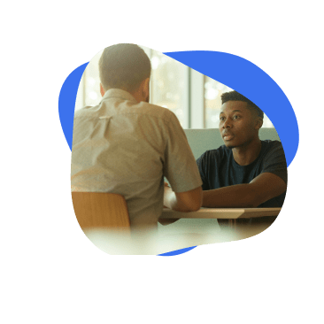 Man having a meeting.